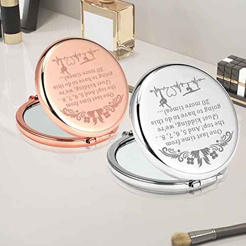 PLITI Dance Teacher Compact Mirror Dance Instructor Appreciation Gift &5678 Inspirational Pocket Mirror for Dancer (One Last time CM)