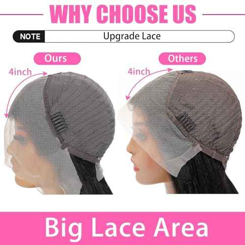Short Straight Bob Wig Human Hair 13x4 HD Lace Front Bob Wigs 200 Density 10 Inch Glueless Bob Wigs Pre Plucked with Baby Hair Transparent Lace Frontal Short Bob Wig for Women Natural Black