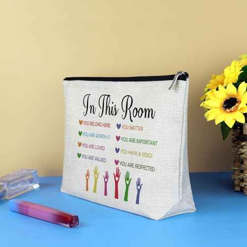 Inspirational Gifts for Family Positive Theme Makeup Bag for Women Encouragement Motivational Gift for Daughter Aunt Niece Sister Mom Cousin Grandma Christmas Birthday Gifts Travel Cosmetic Bag Pouch