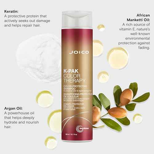 Joico K-PAK Color Therapy Color-Protecting Shampoo | For Color-Treated Hair | Boost Shine | Improve Elasticity | Repair Breakage | Rebuild Damaged Hair | With Keratin & Argan Oil