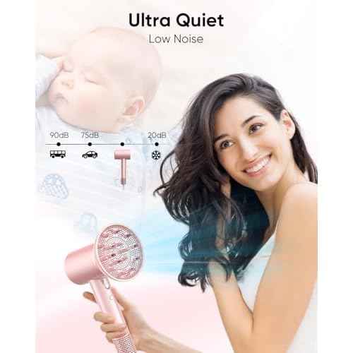 CONFU Hair Dryer, 110000 RPM Fast Drying Blow Dryer with Magnetic Diffuser and Concentrator, Professional Lightweight Ionic Hair Dryer for Women and Men