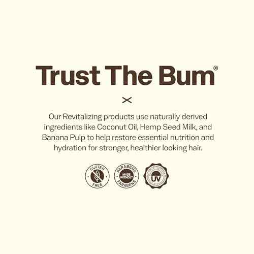 Sun Bum Revitalizing Air Dry Cream - Anti Frizz Styling Cream with Banana Extract and Sunflower Oil - Vegan - Without Parabens - UV Protecting - Helps Smooth and Enhance Natural Hair Texture - 6 fl oz