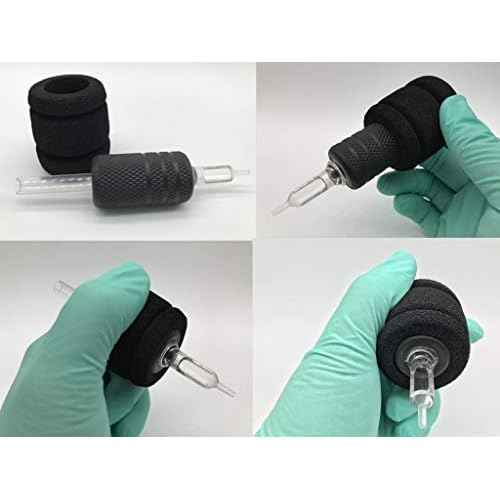 Tattoo Foam Grip Cover for Any 1 Inch Tube, 20pcs (Black)