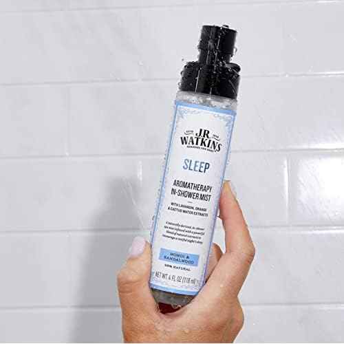 J.R. Watkins Sleep Aromatherapy in-Shower Mist, Natural Monoi & Sandalwood, 4 oz