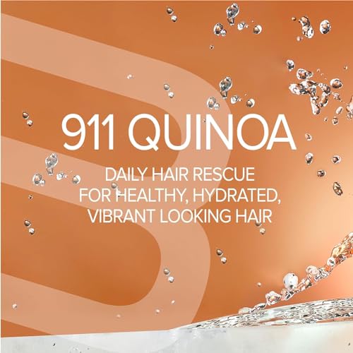 Biotop Professional 911 Quinoa Hair Repair Oil - Heat Protectant + Deep Conditioning Hair Treatment - Hair Care Ampoules for Damage - Combats Frizzy Hair (0.37 fl oz/11 ml each, 6 Count)