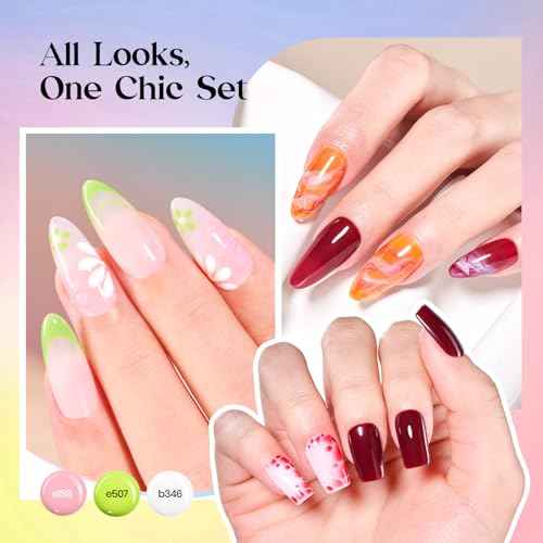 Beetles Gel Nail Polish Set ? 36 Color Fall Yellow Brown Pink Red Gel Polish Kit with Base Coat Glossy Matte Glitter Top Coat Soak Off UV LED Gel for Nail Art Manicure Salon DIY Gift for Women