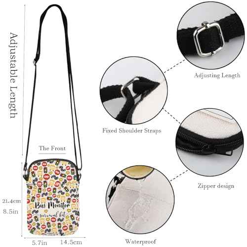 WCGXKO Bus Monitor Gift Bus Monitor Survival Kit Zipper Crossbody Purses Bag Messenger Bag (Bus Monitor CR)