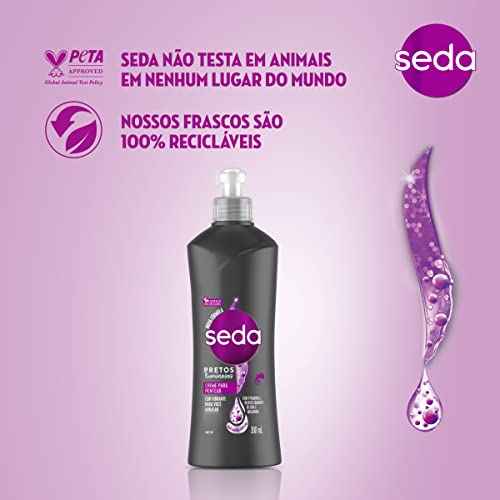 Linha Pretos Luminosos Seda - Creme para Pentear 300 Ml - (Seda Black Shine Collection - Combing Cream 10.14 Fl Oz)