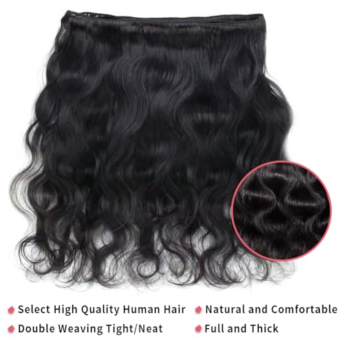 12A Brazilian Human Hair Bundles 16 18 20 Inch Body Wave Bundles Human Hair 100% Unprocessed Brazilian Virgin Human Hair Body Wave 3 Bundles Human Hair Extension Natural Color