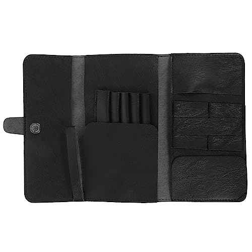 Hair scissor storage organizer Scissors Bag Barber Leather Pouch Case Foldable Hairdressing Tool Holder Bag for Scissors Shear Hair scissor container Comb leather barber scissors case