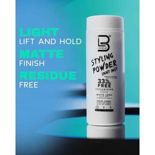 L3 Level 3 Light Hold Styling Powder - Natural Matte Hairstyle - Texturizing and Volumizing