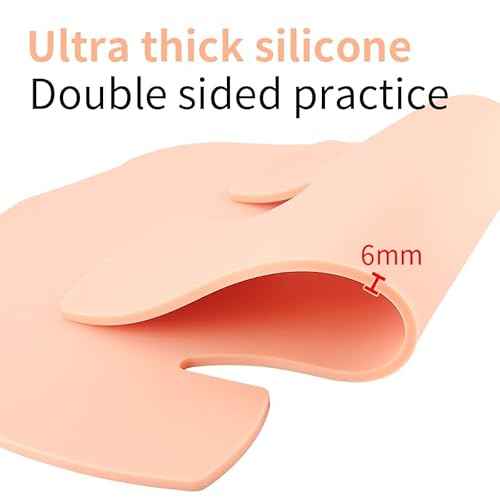 Full Back Tattoo Practice Skin - Soft Silicone, Both Sides, 6mm Thick, White, Water Repellent, Adult