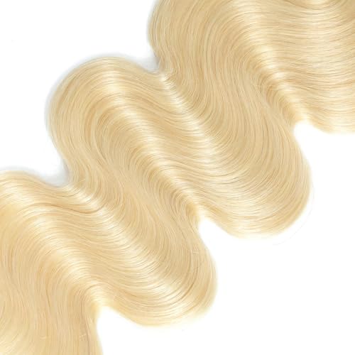 613 Bundles Blonde Human Hair Single Bundle 24 inch 1 Bundle Body Wave 100% Unprocessed 12A Brazilian Virgin 613 Human Hair Bundles 100g One Bundle