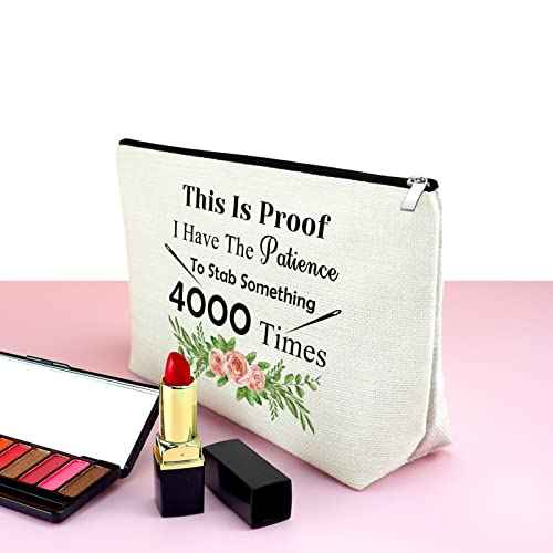 Mxrymvu Cross Stitch Project Gifts Makeup Bag Sewing Gift Cosmetic Bag for Mom Grandma Aunt Sister Daughter Quilter Cross Stitch Supplies Birthday Christmas Thanksgiving Unique Present Travel Pouch