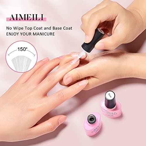 AIMEILI Nutrition Base Coat Soak Off U V LED Hema Free Cruelty Free Vegan Gel Nail Polish