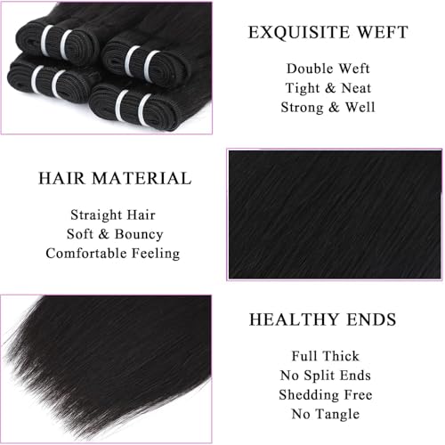 10 inch 12 inch with 12 inch closure Short Human Hair Bundles Natural Color 4 Bundles With Closure 10A Brazilian Virgin Hair 100% Unprocessed Straight Human Hair Bundles