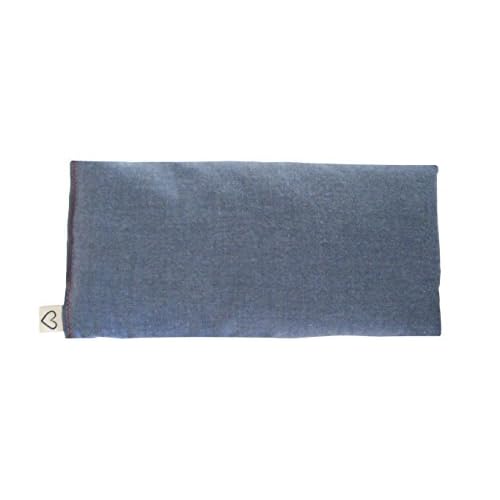 Scented Lavender Eye Pillow - 4 x 8.5 Soft & Soothing Cotton - Weighted Warming use for Yoga Massage Sleep Relaxation - Naturally Calming Colors - Made in USA - purple lilac