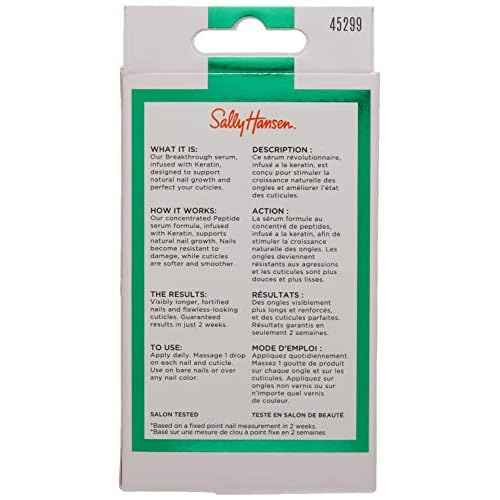 Sally Hansen Nail Treatment Nailgrowth Miracle¢ç Nail Strengthener | Nail Serum with Biotin & Peptides | Strengthens, Protects & Promotes Growth | Clear Nail Polish