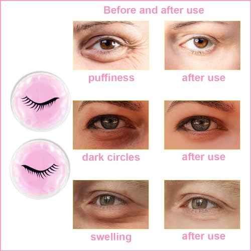 Cold Face Eye Masks Ice Face Mask Hot Cold Compress For Dark Circles, Puffiness, Migraines, Headache, Stress, Redness, Cooling Face Masks For Women Man, Skin Care