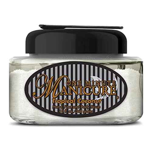 One Minute Manicure ? Moisturizing Salt Scrub ? 13 oz ? Professionally Formulated To Exfoliate, Recondition & Moisturize Skin ? Enhanced With Botanical Oils & Natural Sea Salts (Tropical Coconut)