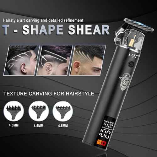 Professional Cordless Hair Clippers for Men - LED Display Hair Trimmer & Beard Trimmer Kit, Rechargeable Hair Cutting Machine with Precision Blades, Gifts for Dad Father's Day, Christmas