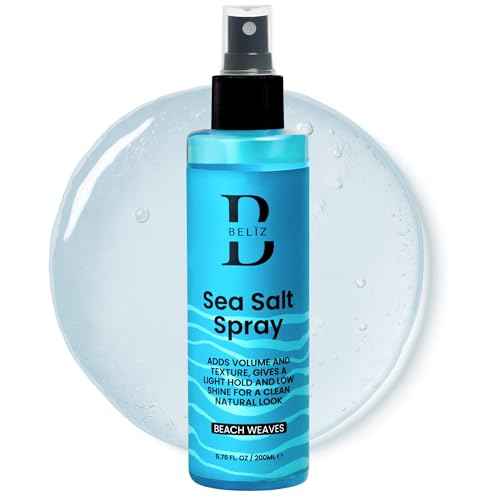 Sea Salt Spray - Beach Waves, Texturizing & Volumizing, Light Hold No Crunch, Non Greasy, Alcohol Free, Paraben Free, Surf Spray for Men & Women, Curl Enhancer, Pre Styler, Easy Washout - 8.5 Oz