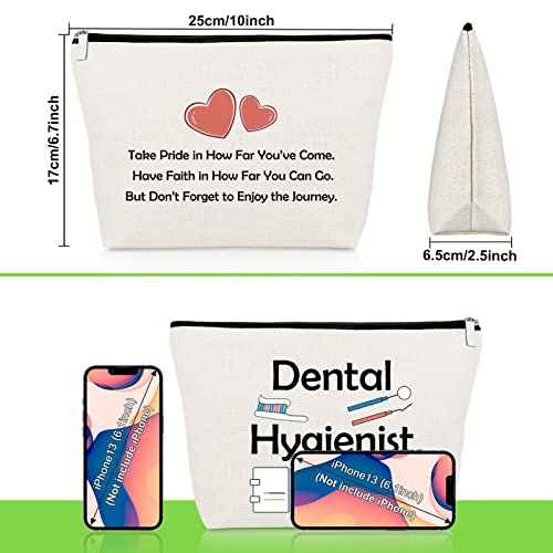 Dental Hygienist Cosmetic Case, Inspirational Gift for Dentist, Travel Cosmetic Pouch