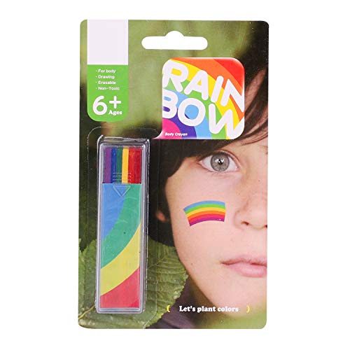 Rainbow Face & Body Paint Kit - Washable, LGBT Pride Flag Colors, Face Paint Sticks - Ideal for Parties, Marches & Events