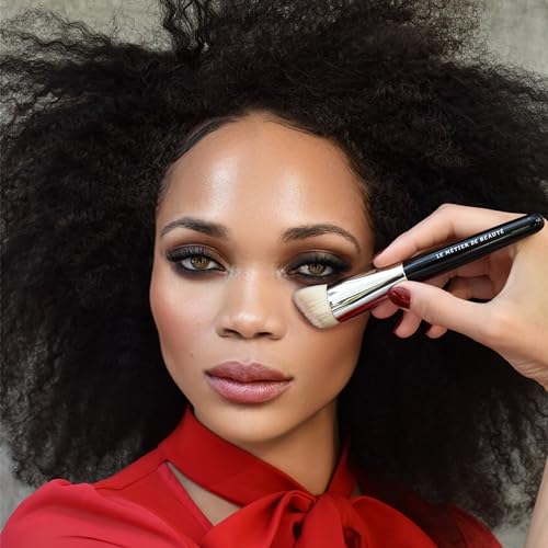 M?TIER Peau Vierge Foundation Brush ? Handcrafted ? Dual-Fiber Precision for Smooth, Airbrush Application ? Vegan & Cruelty-Free ? Ideal for Blending, Contouring & Creating a Glowing, Polished Canvas