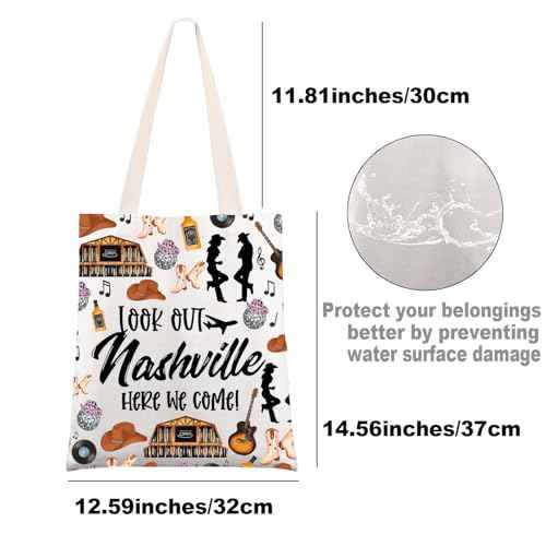 JNIAP Nashville Makeup Bag Nashville Trip Gifts Nashville Themed Gifts Nashville Zipper Bag Nashville Bags For Women (look out Nashville TG)
