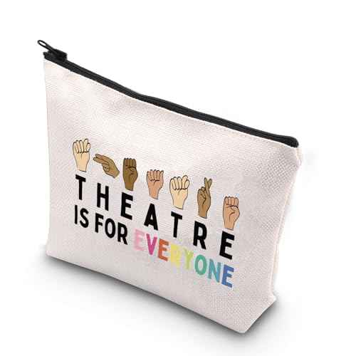 Theatre Lover Gift Theatre Themed Inspirational Gift Zipper Pouch Makeup Bag (FOR EVERYONE)