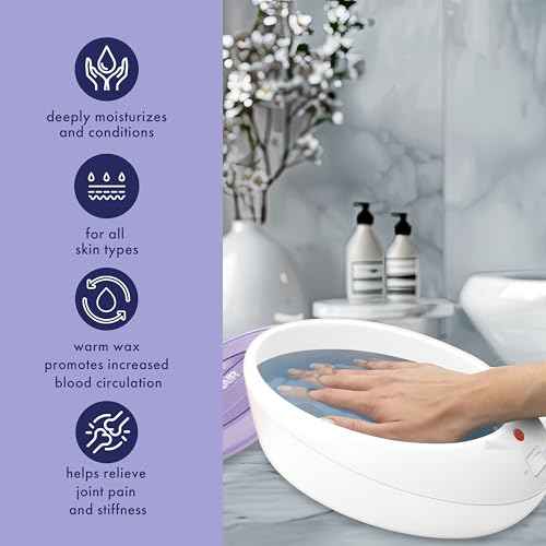 True Glow by Conair Paraffin Bath for Hands and Feet - Moisturizing Treatment With 1lb. Wax - Purple