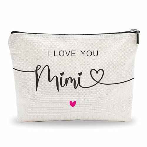 NYCTUG Cosmetic Bags For Women, I Love You Mimi, Travel Toiletry Pouch, Small Storage Bag, Gifts For Cat Lovers, Thanksgiving Christmas£¬Women Accessories-A04