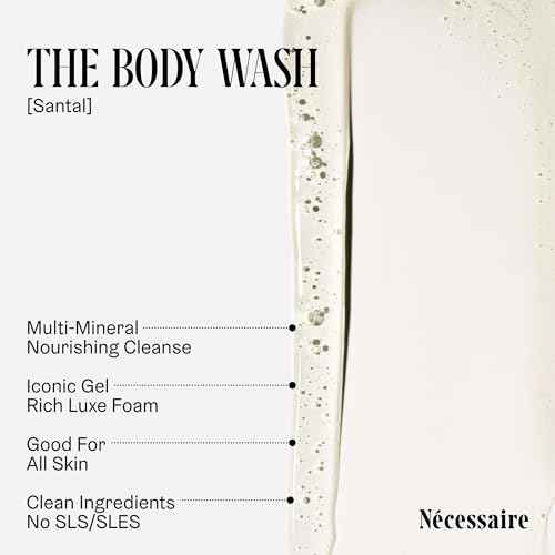 N?cessaire Body Essentials - Skin Care Gift Set For Women + Men - Travel-Size Body Wash, Body Lotion + Deodorant | Dermatologist-Tested. Hypoallergenic | Vegan | Aluminum-Free Deodorant (Santal)
