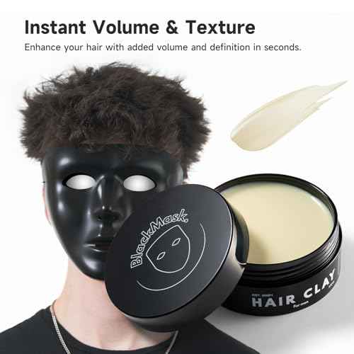 Hair Clay for Men (3.52 oz) Matte Finish with Strong Hold, Hair Styling Clay, Adds Texture & Volume