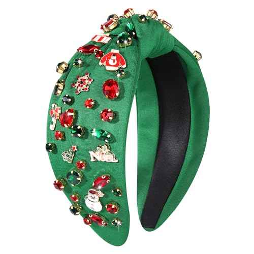 Christmas Headband for Women Snowflake Reindeer Tree Bow Headband Winter Holiday Wide Knot Hairband Hair Accessories Gifts