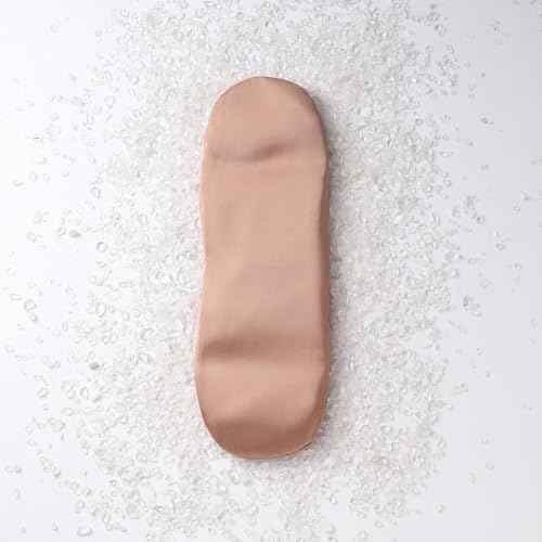 Weighted Eye Pillow for Relaxation, Sleeping, Yoga, SPA and Travelling, 100% Natural Clear Quartz,Cooling Eye Pillow, Reusable and Good Relaxation Gift for Women
