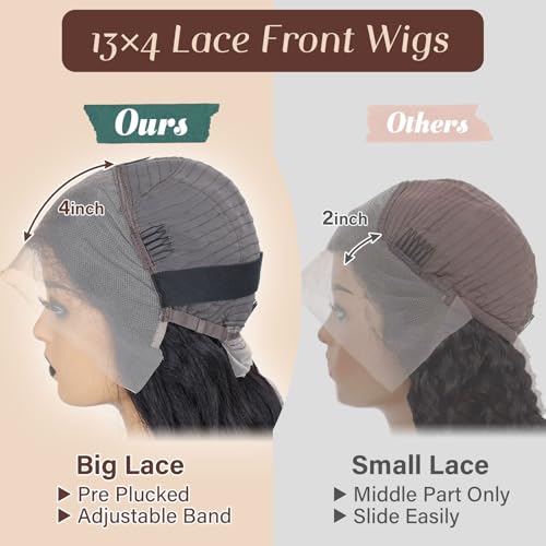 26 Inch Body Wave Lace Front Wigs Human Hair 13x4 Transparent HD Lace Frontal Wigs 200% Density Wigs Human Hair Pre Plucked With Natural Hairline Baby Hair Wigs For Women