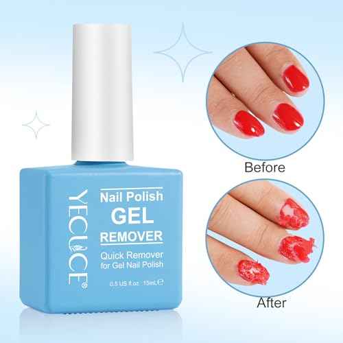 Gel Nail Polish Remover, Gel Polish Remover for Nails, No Need for Foil, Quick & Easy Polish Remover In 3-5 Minutes, No Need Soaking Or Wrapping-15ml