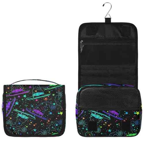Hanging Toiletry Bag Halloween Witch Hat Women Travel Makeup Bag Organizer Toiletries Bag for Travel Size Essentials Accessories Cosmetics