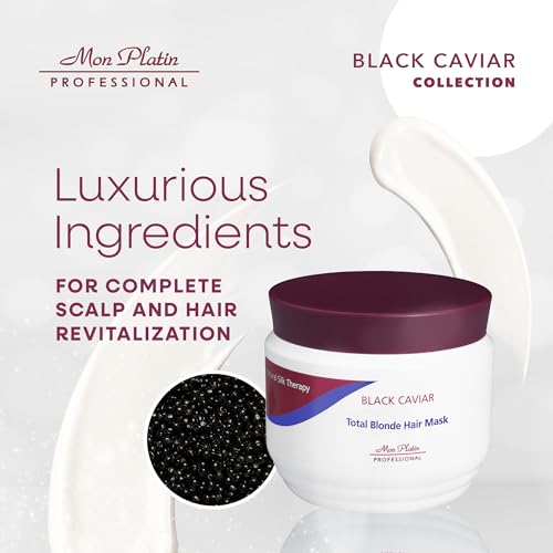 Black Caviar Blonde Hair Mask - Intensive Moisturizing Treatment for blonde, bleached, or Color Treated Hair - Special Antistatic Formula,SLS/Salt Free 500ML