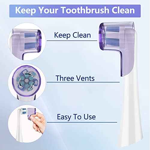 Toothbrush Head Covers for Oral B iO Toothbrush Heads, Toothbrush Caps Suitable for Oral B Round Electric Toothbrush Head, iO Brush Head Covers for Travel & Home (4 Pcs, Colourful)