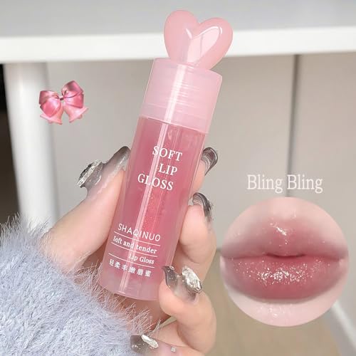 Dulele 6 PCS Hydrating Shimmer Lip Gloss Set, Big Brush Head Glitter Shiny Non-Sticky Lip Oil, Liquid Lipstick, Lip Glaze Makeup Cosmetic (A, M)