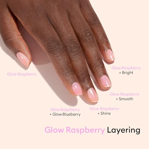 Manucurist Rainbow Active¢â Full Range 5-Pack Gift Box - Nail Care & Polish Set - No Lamp - 5 Treatment Nail Polish : Glow Raspberry, Glow Blueberry, Shine, Smooth, Bright - Christmas Gifts for Women