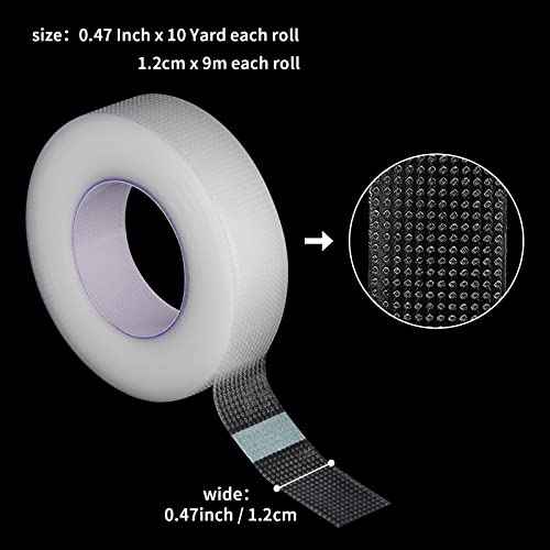 Kirecoo 6 Rolls Adhesive Eyelash Tape, Breathable PE Lash Tape,Eyelash Extension Supplies - 9 m/10 Yard Each Roll (Transparent)