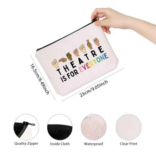 Theatre Lover Gift Theatre Themed Inspirational Gift Zipper Pouch Makeup Bag (FOR EVERYONE)