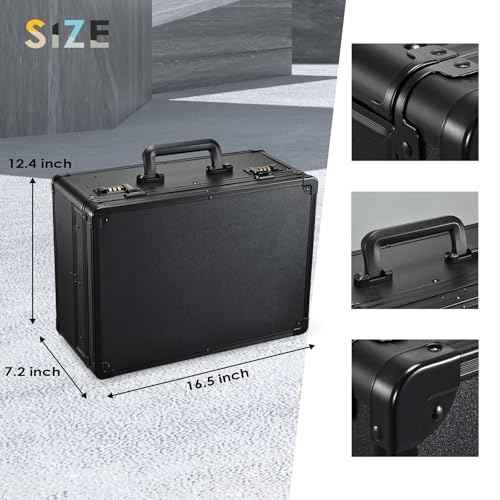 Barber Case with Clippers Sliding Tray, Profesional Barbers Briefcase Tool Case, Barber Cases for Clippers and Supplies, Hair Scissors Trimmer Organizer, Salon Grooming Hard Travel Suitcase