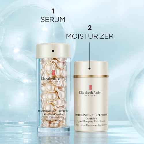 Elizabeth Arden Hyaluronic Acid + Peptides Ceramide Capsules Hydra-Plumping Serum, 30 Capsules, 0.47 fl oz