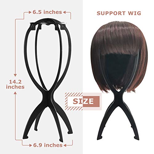 Dreamlover Wig Stand, Wig Head Stand, Wig Holder for Multiple Wigs, Black, 3 Pack