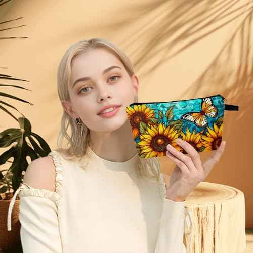Butterfly Makeup Bag Elegant 3D Flutter Design Cosmetic Pouch for Women Travel Toiletry Organizer Cute Butterfly Makeup Bag for Teens